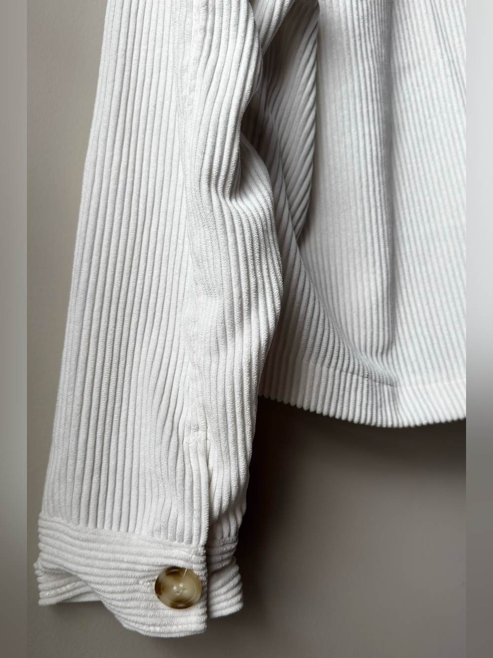 Ashley Ribbed Button Front Shacket Jacket Size M - Picture 5 of 7